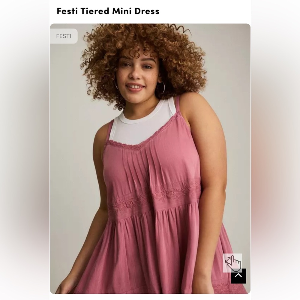 Torrid Festi NWT 2X mini dress mesa rose - Picture 11 of 12